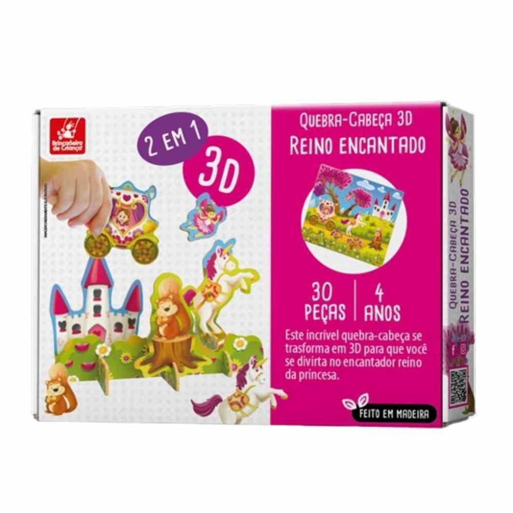 Quebra-Cabeça 3D - Reino Encantado - Madeira - 2679 - Brincadeira De Criança - 2