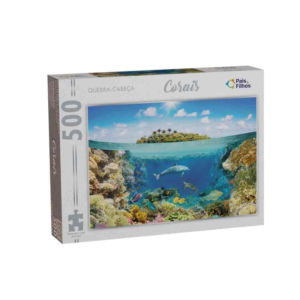 Quebra-cabeça - 500 Peças - Corais - Pais E Filhos - 1