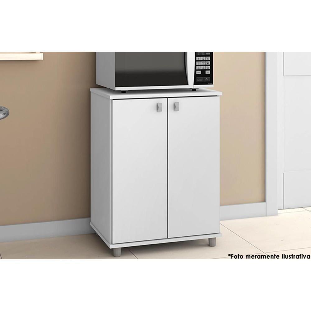 Gabinete Lavanderia Balcão Multiuso ASM155 c/ 2 Portas Branco - Movelbento - 1
