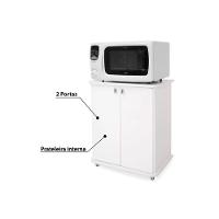Gabinete Lavanderia Balcão Multiuso ASM155 c/ 2 Portas Branco - Movelbento