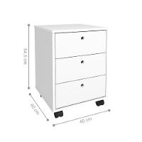 Jogo De Gaveteiros Walsall Branco - 11