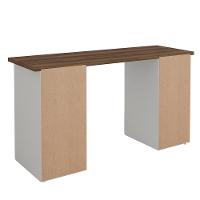 Mesa De Escritório Com 10 Gavetas Maryland Nogal Branco - 3