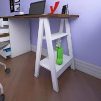 Mesa De Escritório Com 5 Gavetas Mississipi Nogal Branco - 6