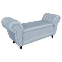 Divã Recamier Com Baú Grécia 1,55 Cm Linho Cinza - 4