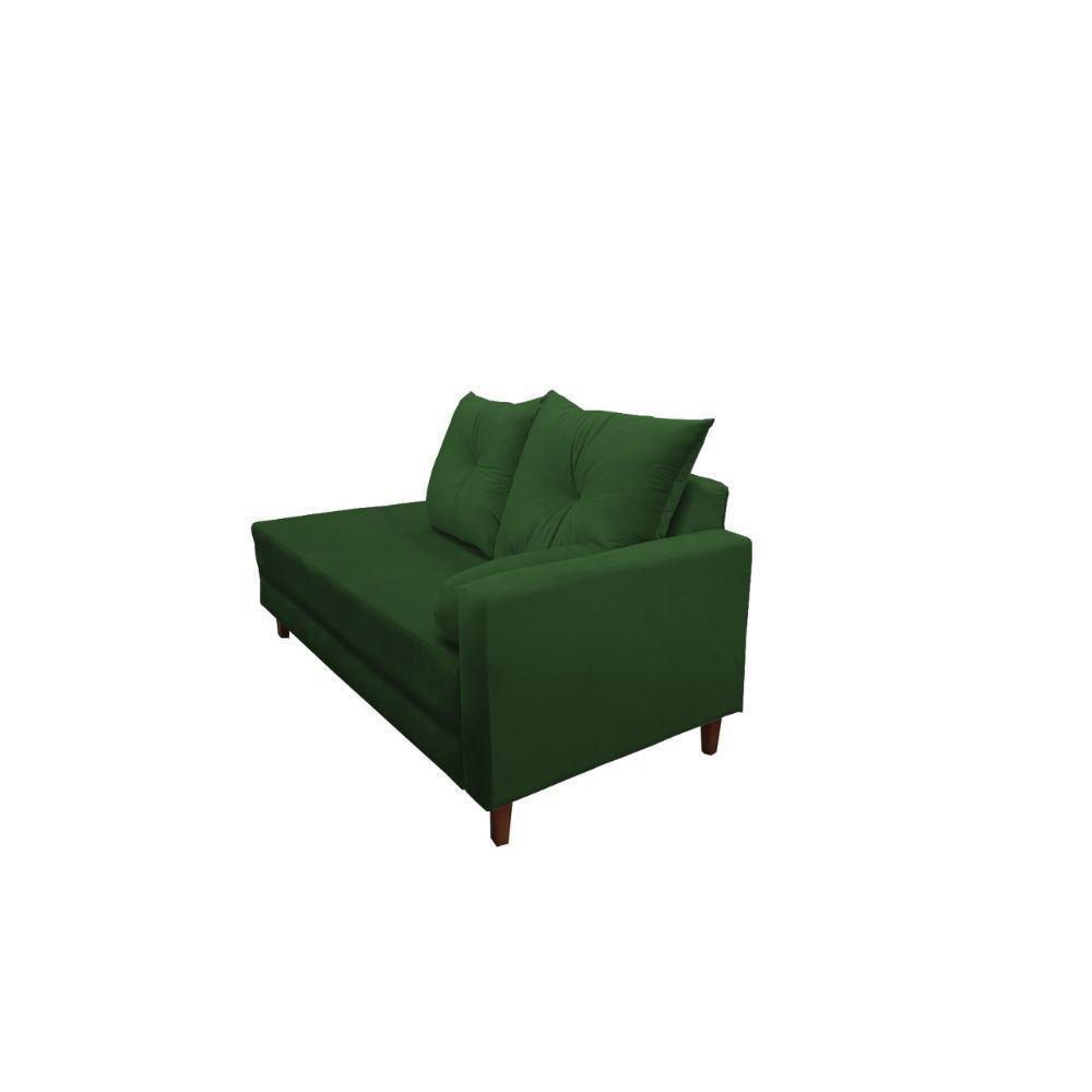Divã Recamier Berlim 1,80 Cm Lado Direito Suede Verde - 2