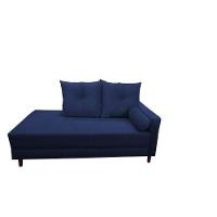 Divã Recamier Berlim 1,80 Cm Lado Direito Suede Azul Marinho - 1