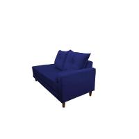 Divã Recamier Berlim 1,80 Cm Lado Direito Suede Azul Marinho - 3