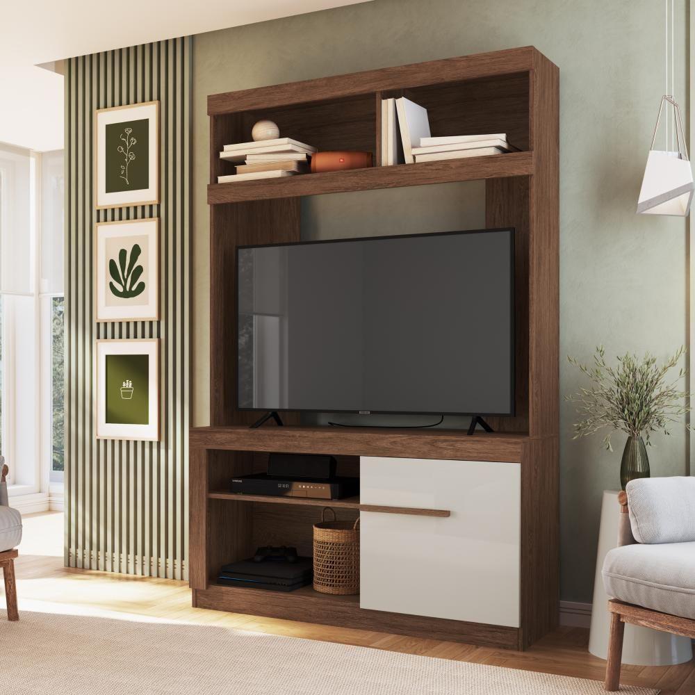 Estante Home Para Tv Até 49 Polegadas Es503 Decibal Wengue Cristalo - 1