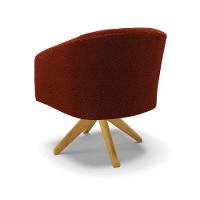 Kit 1 Sofá Namoradeira E 2 Poltronas Stella Bouclê Terra Base De Madeira Ma30 - D'rossi - 3