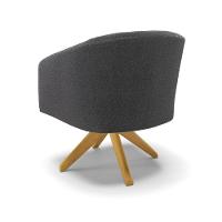 Kit 1 Sofá Namoradeira E 2 Poltronas Stella Bouclê Base De Madeira Ma30 - D'rossi Cor Grafite - 10