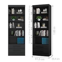 Livreiro Lakewood Preto Fosco - 3