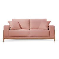 Sofá 2 Lugares Fixo Living Bellagio Veludo Rosê 19 1,90m - 3