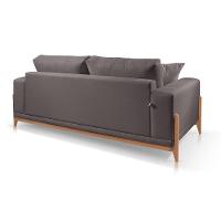 Sofá 2 Lugares Fixo Living Bellagio Veludo Cinza 10 1,90m - 3