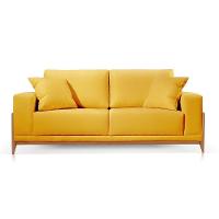 Sofá 2 Lugares Fixo Living Bellagio Veludo Amarelo 18 1,90m - 1