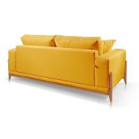 Sofá 2 Lugares Fixo Living Bellagio Veludo Amarelo 18 1,90m - 3