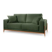 Sofá 2 Lugares Fixo Living Bellagio Veludo Verde 11 1,90m - 1