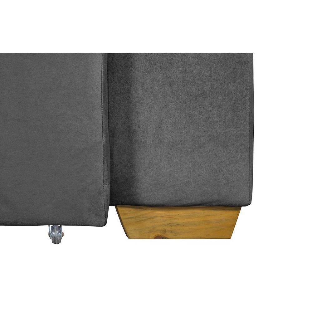 Sofá 3 Lugares 1.90 Mt Com Molas Retrátil E Reclinável Cinza - 3