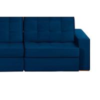 Sofá 3 Lugares 2.30 Mt Retrátil Reclinável Azul - 7