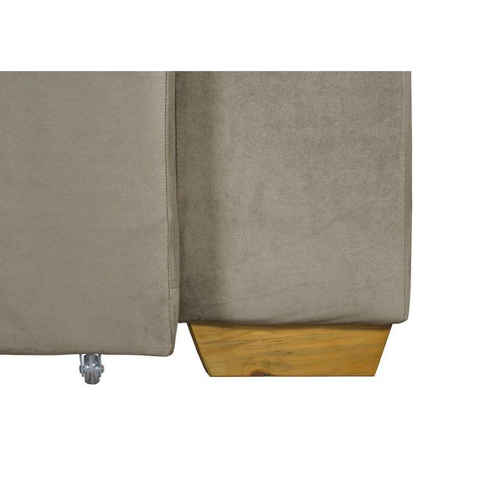 Sofá 3 Lugares 1.90 Mt Com Molas Retrátil E Reclinável Bege - 4