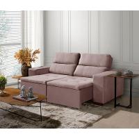Sofá 3 Lugares 195cm Com Molas, Retrátil E Reclinável Rose - 1