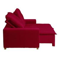 Sofá 3 Lugares Com Molas Retrátil E Reclinável Vermelho - 7