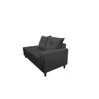 Divã Recamier Berlim 1,60 Cm Lado Direito Suede Preto
