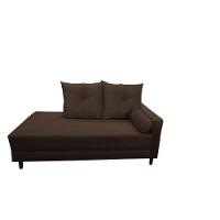 Divã Recamier Berlim 1,60 Cm Lado Direito Suede Marrom - 1