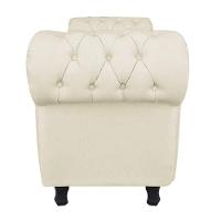 Divã Recamier Com Baú Grécia 1,55 Cm Linho Bege - 2