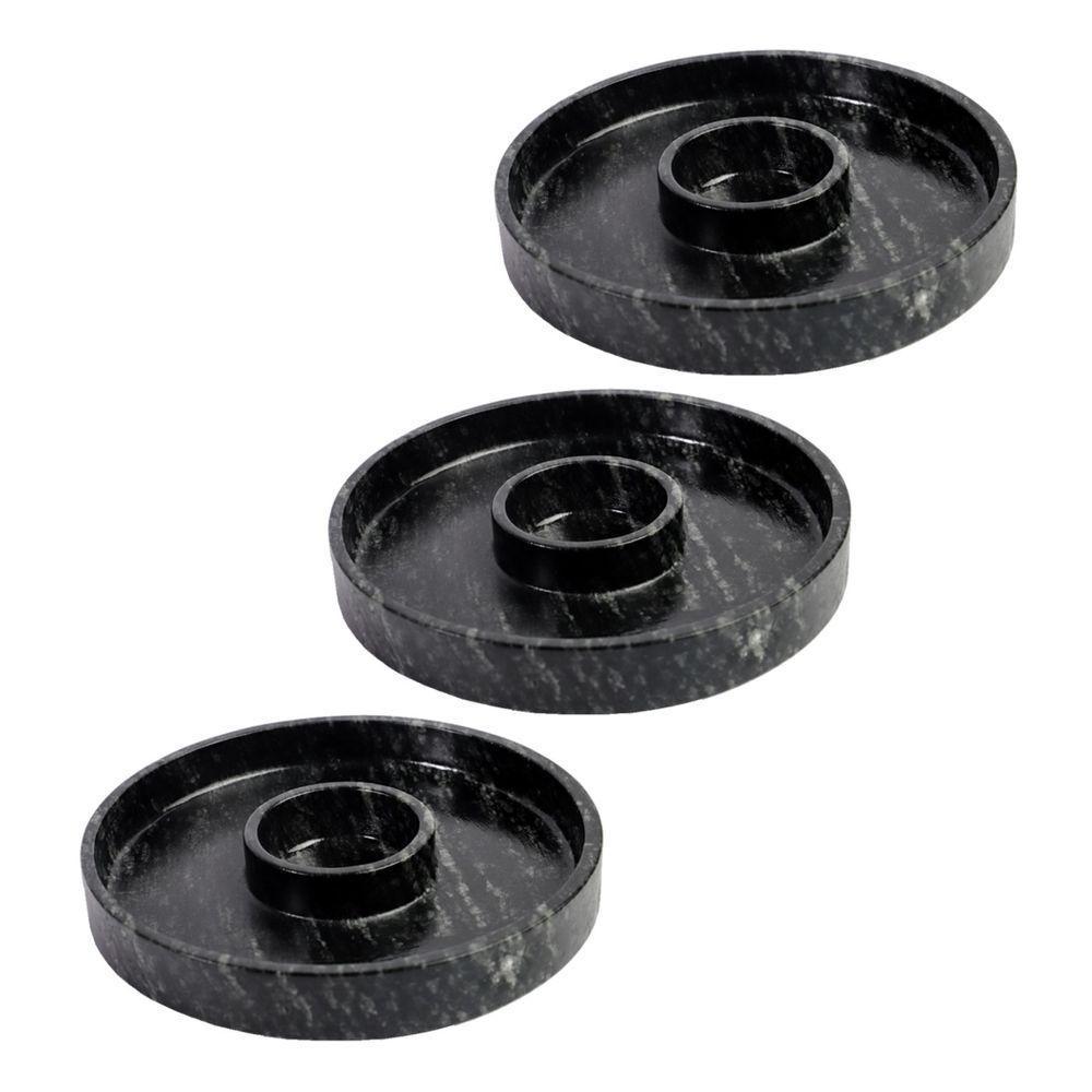 Kit 3 Prato Molheira Servir Porção Carnes Pedra Sabão G 28Cm. - 1