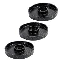 Kit 3 Prato Molheira Servir Porção Carnes Pedra Sabão G 28Cm. - 1