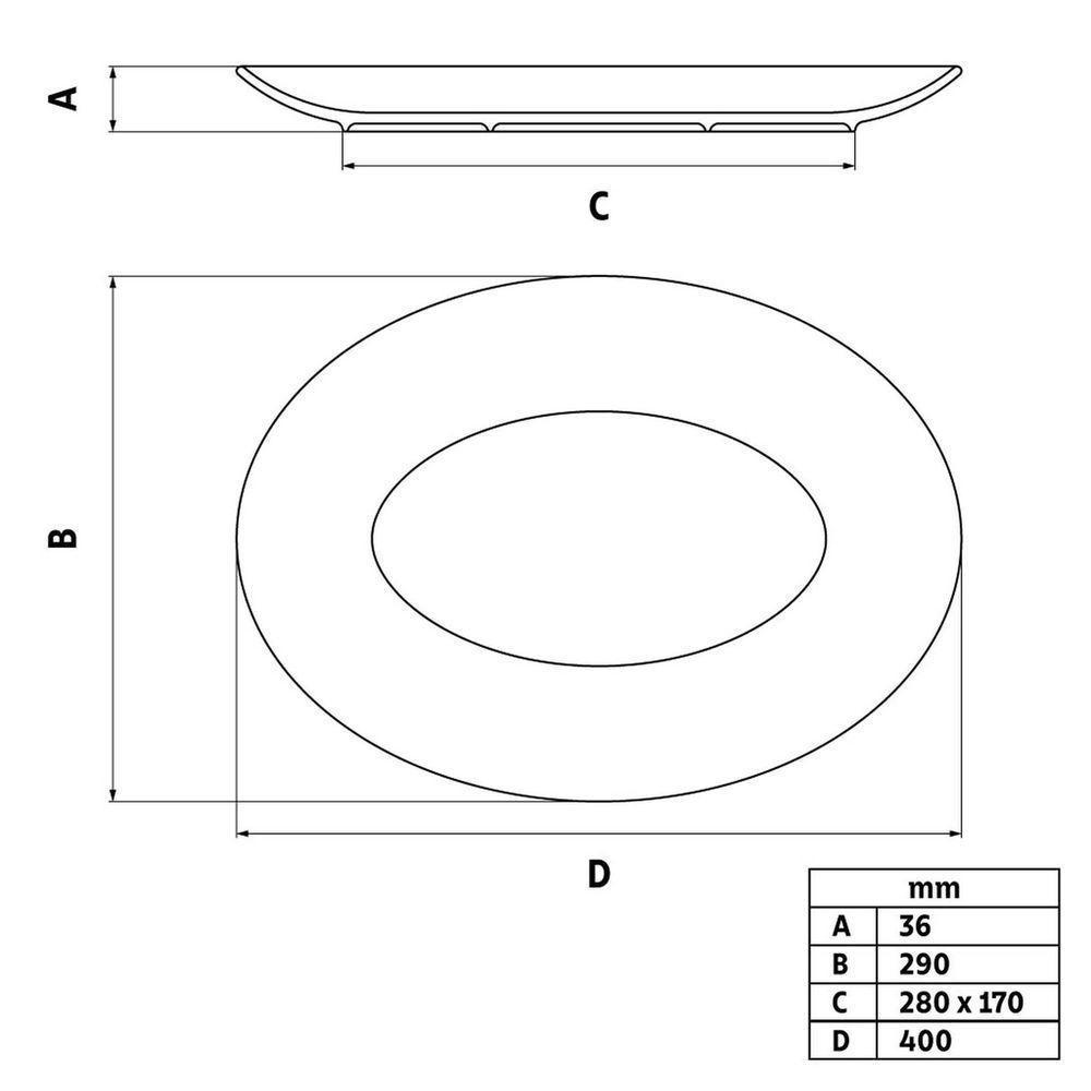 Travessa Oval Tramontina Sophia Em Porcelana 40x29 Cm Tramontina - 4