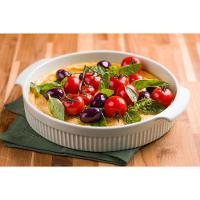 Travessa Redonda Em Porcelana Assar E Servir 21X4,5Cm Germer Branco - 2