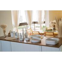 Travessa Redonda Em Porcelana Assar E Servir 21X4,5Cm Germer Branco - 3