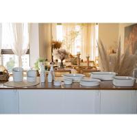 Travessa Redonda Em Porcelana Assar E Servir 21X4,5Cm Germer Branco - 6