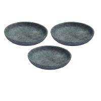 Kit 3 Pratos Fundo Para Massa Em Pedra Sabão Borda Alta 23Cm - 1
