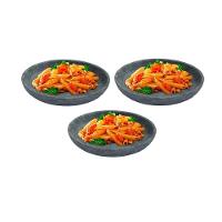 Kit 3 Pratos Fundo Para Massa Em Pedra Sabão Borda Alta 23Cm - 2