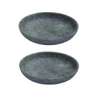 Kit 2 Pratos Fundo Para Massa Em Pedra Sabão Borda Alta 23Cm - 1
