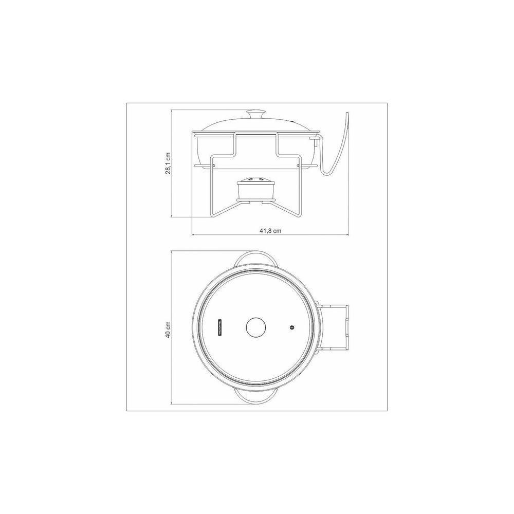 Rechaud Banho-maria Tramontina Em Aço Inox 4,3 L Com Fogareiro Tramontina - 3