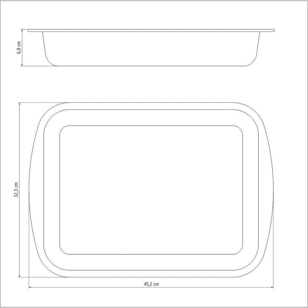 Assadeira Funda Alumínio Revestimento Antiaderente Starflon T1 Grafite 40 Cm 7,2 L - 5