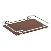 Bandeja Multiuso Luana Tampo Couríss. Caramelo 30X40 Cromada - 1