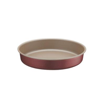 Assadeira Redonda Alumínio Com Revestimento Antiaderente Starflon T1 Vermelha 24 Cm 2,1 L