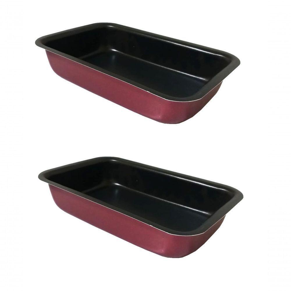Kit 2 Formas Assadeiras De Cuca Retangular Antiaderente - 1