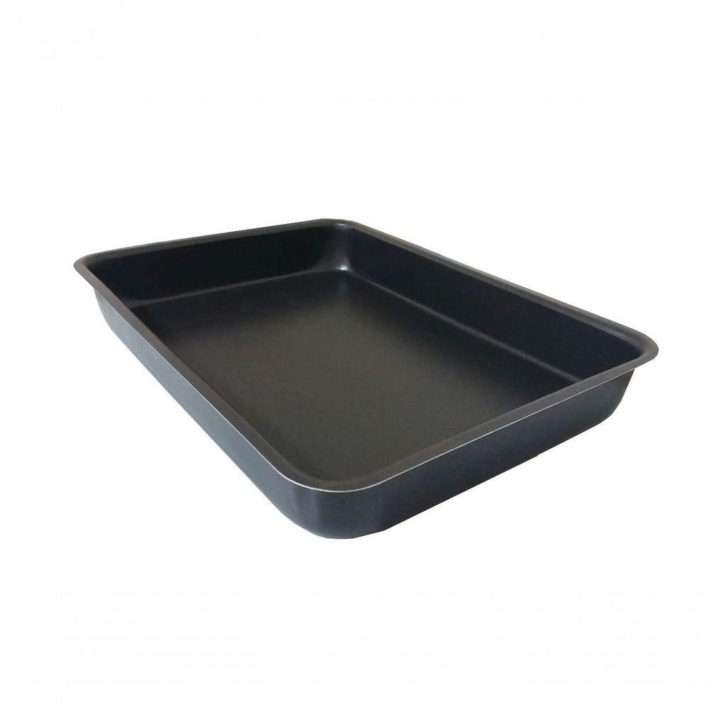 Kit 2 Assadeiras Antiaderente Retangular Alta Nº4 Preta Over - 3