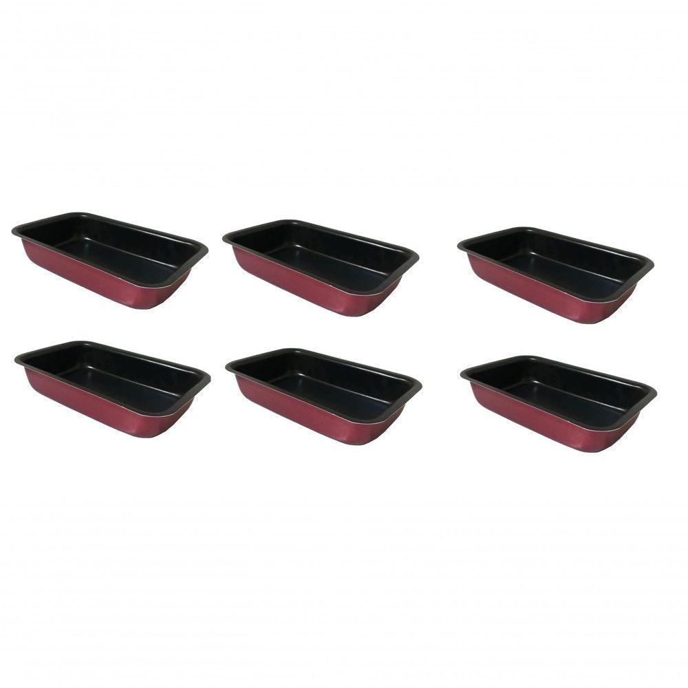 Kit 6 Formas Assadeiras De Cuca Retangular Antiaderente - 1
