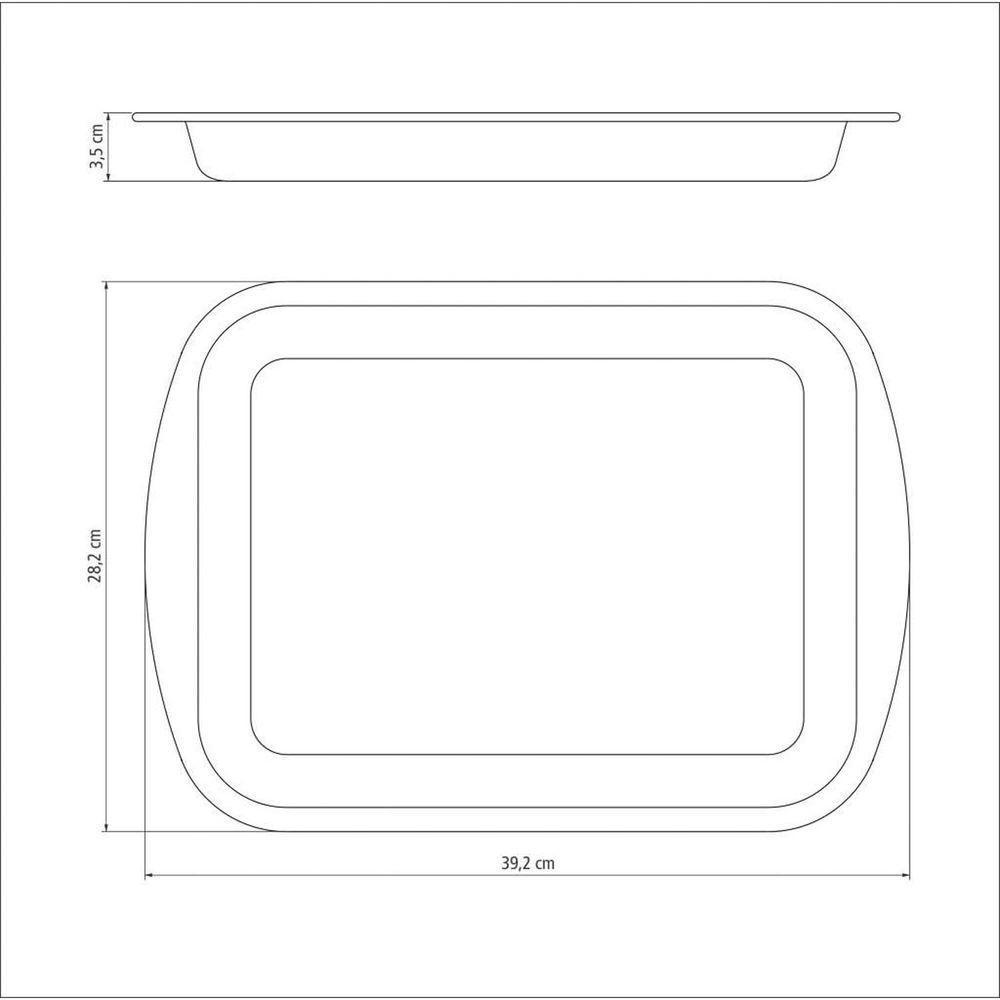 Assadeira Rasa Alumínio Revestimento Antiaderente Starflon T1 Grafite 34 Cm 2,9 L - 6