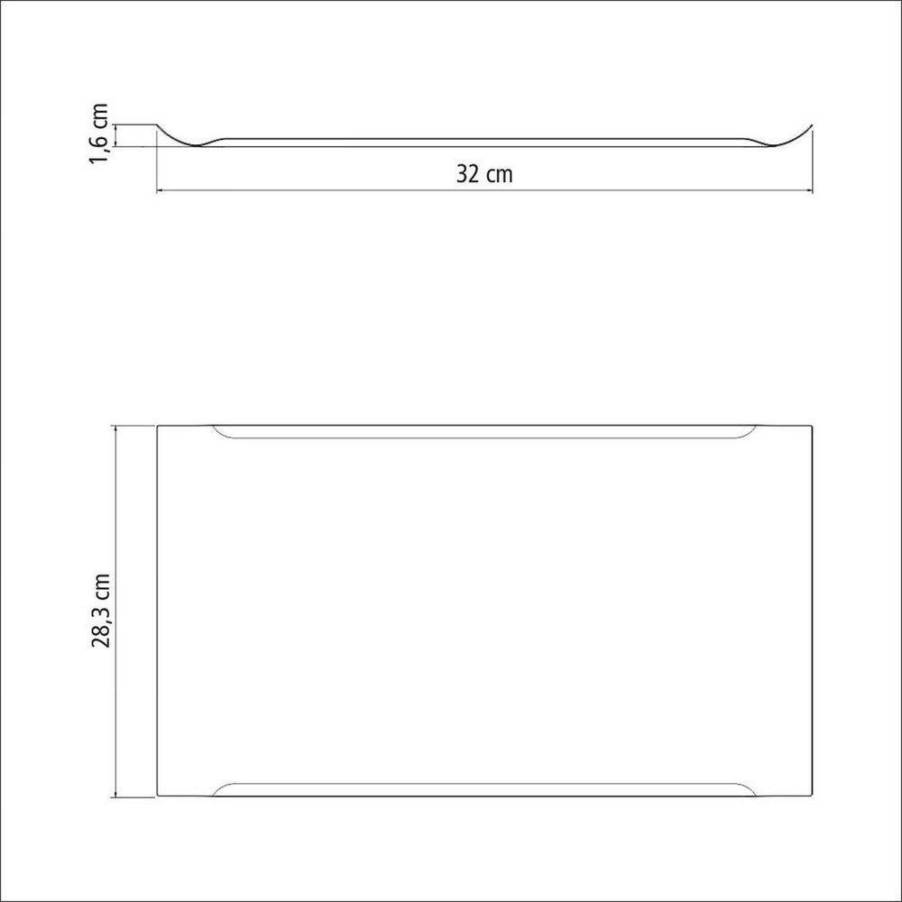 Bandeja Tramontina Quadrata Retangular Em Aço Inox Alto Brilho 32 X 28 Cm Tramontina - 5