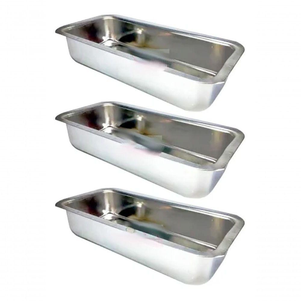 Kit 3 Formas Assadeira Pão Caseiro Gelo E Bolo Inglês N°3 - 1