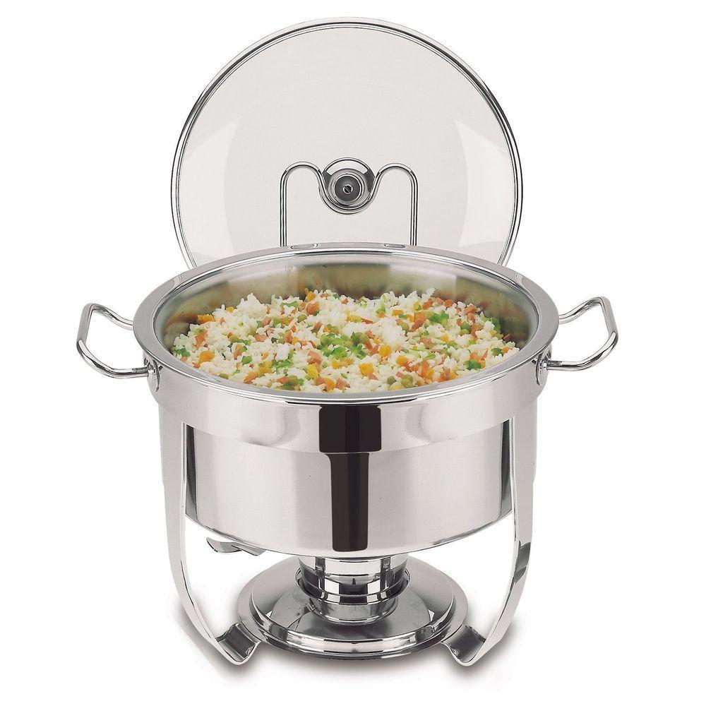 Rechaud Tramontina Redondo Em Aço Inox Banho Maria Com Suporte Para Tampa E Fogareiro 7 L Tramontina - 8