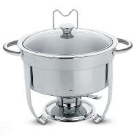 Rechaud Tramontina Redondo Em Aço Inox Banho Maria Com Suporte Para Tampa E Fogareiro 7 L Tramontina - 1