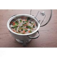 Rechaud Tramontina Redondo Em Aço Inox Banho Maria Com Suporte Para Tampa E Fogareiro 7 L Tramontina